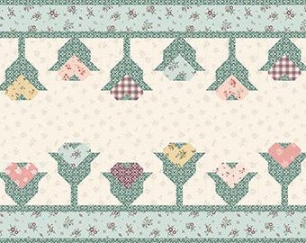 Quilted Table Runner Pattern, Printed, Sandy Gervais Coming Up Roses Runner Pattern for Riley Blake, Quilt Finished Size 53" x 17 3/4"