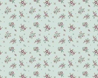 Renew Floral Bleached Denim Quilting Cotton Fabric by Sandy Gervais for Riley Blake Designs, C17281-BLEACHEDDENIM