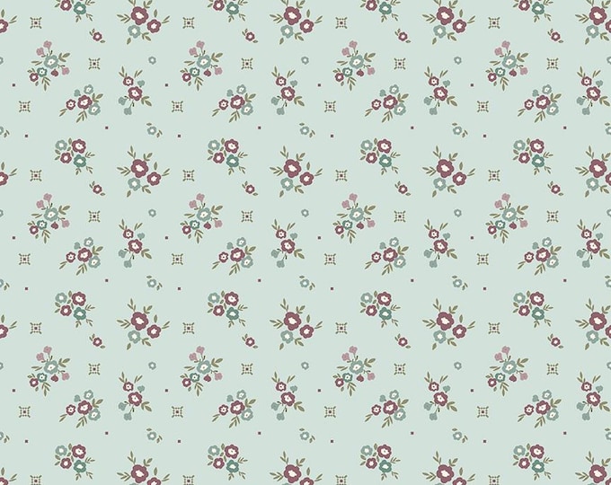 Renew Floral Bleached Denim Quilting Cotton Fabric by Sandy Gervais for Riley Blake Designs, C17281-BLEACHEDDENIM