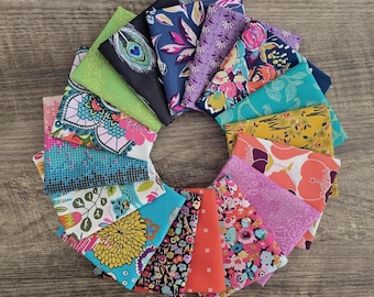 Art Gallery Mystery Fabric: Bold and Beautiful Scrap Pack, AGF Cotton Fat Quarter Bundles and by the Half Pound
