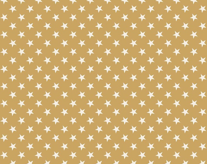 Independence: Stars in Gold Fabric by Riley Blake Designs, C17337-GOLD