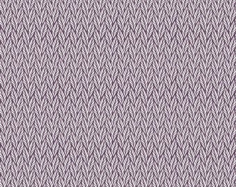 Evening on the Prairie Fabric: Geo Leaves in Purple Print by Modern Prairie for Riley Blake Designs, C16750-PURPLE