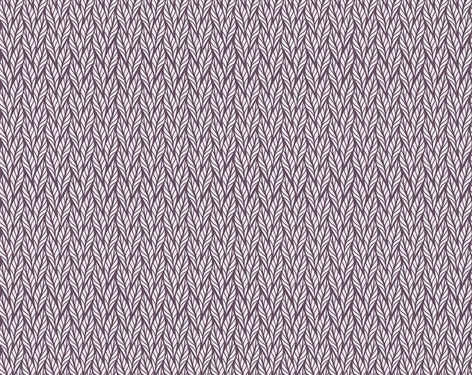 Evening on the Prairie Fabric: Geo Leaves in Purple Print by Modern Prairie for Riley Blake Designs, C16750-PURPLE