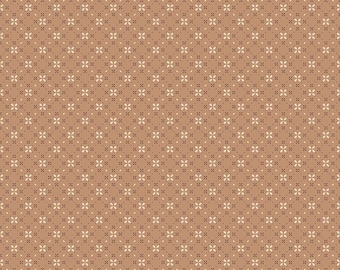 Evening on the Prairie Fabric: Geo Floral in Sienna Print by Modern Prairie for Riley Blake Designs, C16749-SIENNA