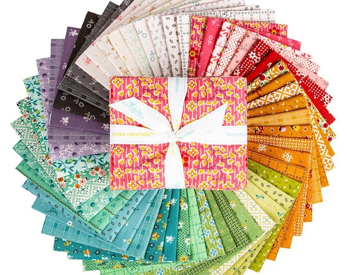 Featured listing image: Gentler Times Fat Quarters, Complete Collection by Lori Holt for Riley Blake Designs, 51 Prints