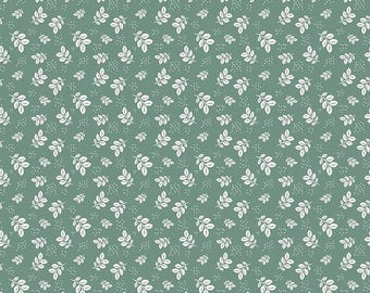 Renew Leaves Aqua Quilting Cotton Fabric by Sandy Gervais for Riley Blake Designs, C17282-AQUA