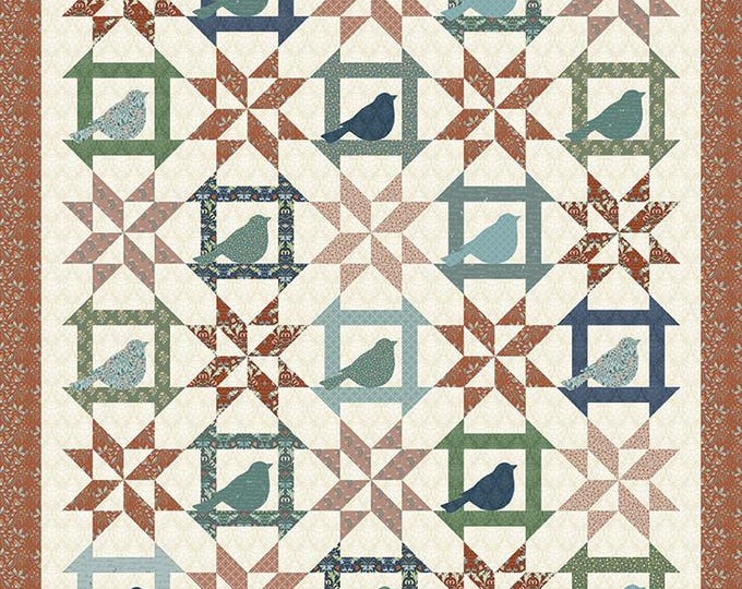 Bluebird Quilt Pattern, Amanda Niederhauser, Fat Quarter Friendly (72" x 84")