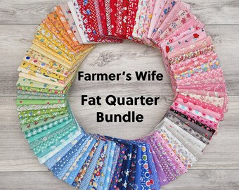 1930s & 1940s Feedsack and Retro Prints, Farmer's Wife Quilt Fabric Bundles in 16, 32, and 50 Pieces--Free Shipping