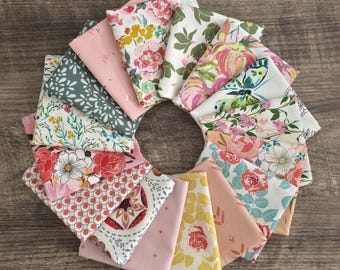 Art Gallery Mystery Fabric: Blush and Blooms Scrap Pack, AGF Cotton Fat Quarter Bundles and by the Half Pound