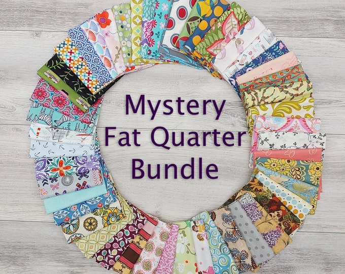 Mystery Fat Quarter Bundles: AGF, Riley Blake, Moda, Dear Stella Designer Quilting Fabrics
