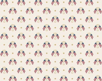 Independence: Old Glory Cream Fabric by Riley Blake Designs, C17333-CREAM
