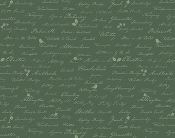 Ambleside Town Names Forest, Quilting Cotton Fabric by Amanda Niederhauser for Riley Blake Designs, C17116-FOREST