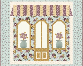 Bouquets on Main Quilt Pattern by Sandy Gervais (43 1/4" x 43 1/4")