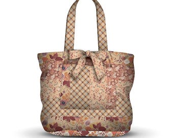 Evening on the Prairie Home Décor Cottage Core Tote Panel, HD16755-SIENNA