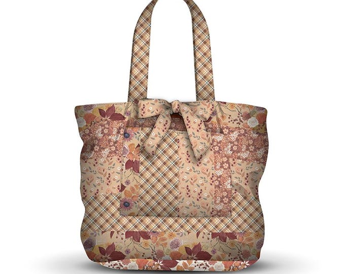 Evening on the Prairie Home Décor Cottage Core Tote Panel, HD16755-SIENNA