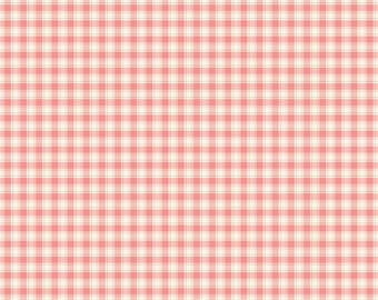 Renew Plaid Coral Quilting Cotton Fabric by Sandy Gervais for Riley Blake Designs, C17284-CORAL