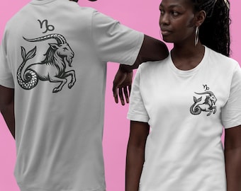 Capricorn Zodiac Graphic Tee Shirt | Zodiac Astrology Shirt