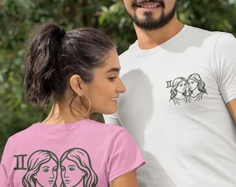 Tvillingarna Tvillingarna Stjärntecken T-shirt | Stjärntecken Tvillingarna T-shirt