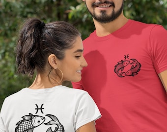 Camiseta de Piscis, camiseta de astrología, gráfico del horóscopo