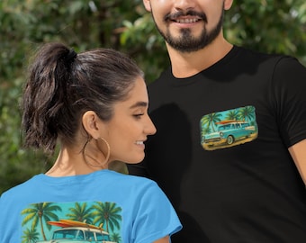 Vintage Chevy Nomade T-Shirt, Strand Surf Grafik Shirt, Retro-Auto-Liebhaber Geschenk, klassisches Automobil T-Shirt, Männer Frauen Sommer Mode,