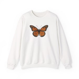 Monarch Butterfly Sweatshirt, Butterfly Lover Gift, Nature Sweatshirt, Wildlife Clothing, Animal Print Jumper