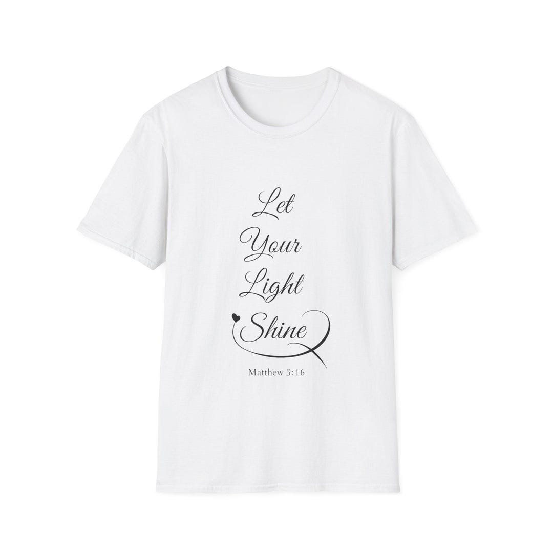 Let Your Light Shine T-shirt: Christian Bible Verse Graphic Tee - Etsy