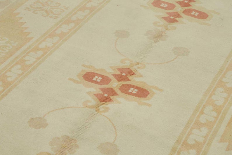 Cream Vintage Anatolian Area Rug 7'10