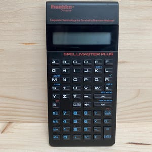 Vintage 1988 Franklin Spellmaster Plus Dictionary Calculator, Pocket Spell Checker