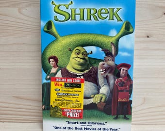 Vintage 2001 Shrek VHS Tape, Big box version with inserts, Tested