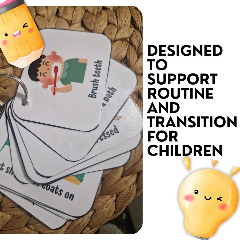 Transition Between Rbt Routine Cartoon Routine Cards for Kids, Routine Chart, Daily Routine Cards, Self ...