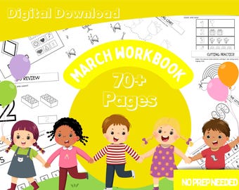 March Preschool Worksheets Spring Activity Pack for Toddlers & PreK Printable Preschool Curriculum PDF Ages 3-5