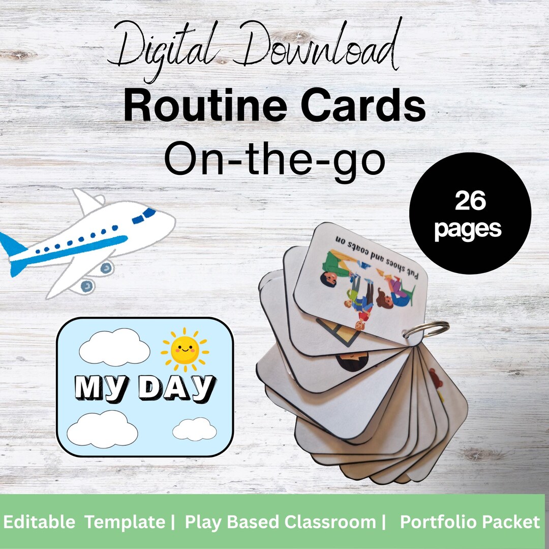 Routine Cards for Kids, Routine Chart, Daily Routine Cards, Self ...