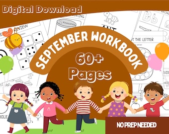 September Preschool Activity Pack: Ages 3-5 (PDF Digital Download)