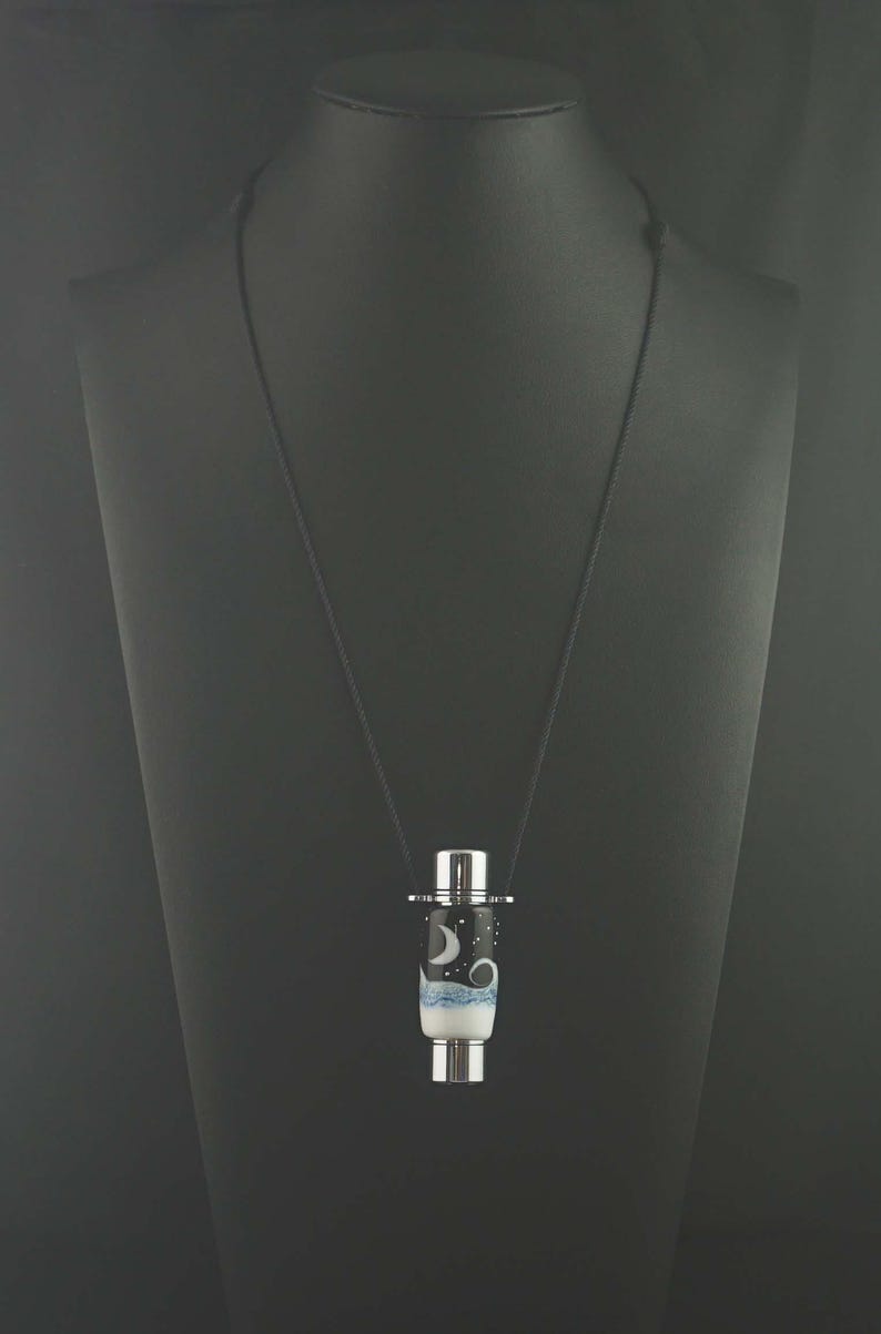 FRISKEY Handmade Lampwork Glass Beads & Jewelry, New Moon Mini