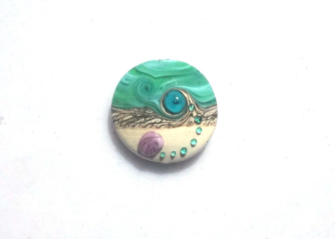 FRISKEY Handmade Lampwork Art Glass Beads, Stormy Sea Focal - Etsy