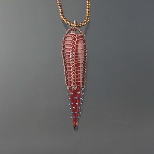 FRISKEY handgefertigte Lampwork-Glasperlen und Schmuck, Käfig-Spike-Halskette