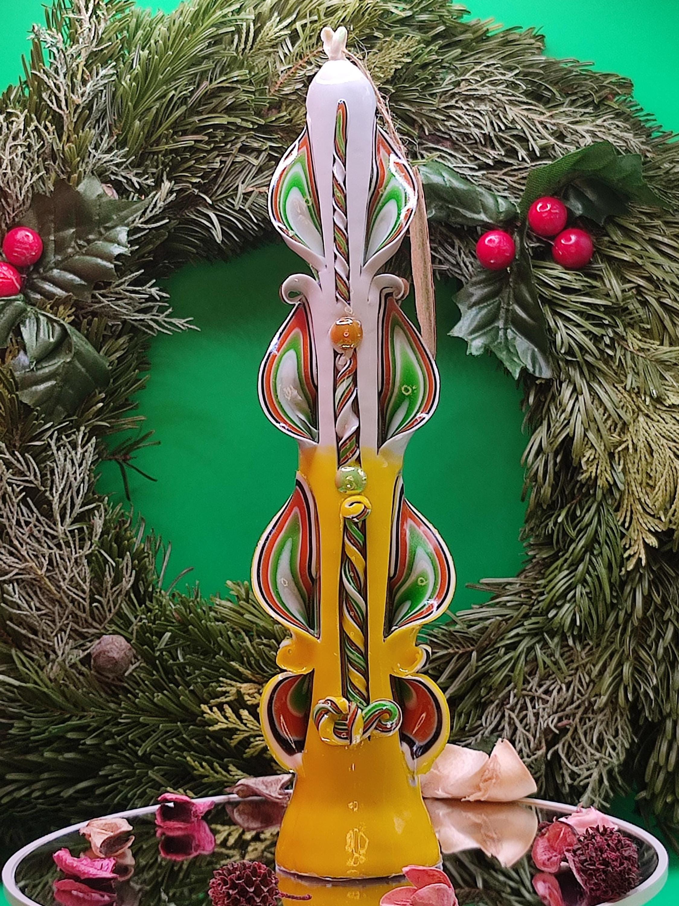 Handmade carved christmas candles - Etsy 日本