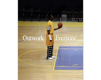 Kobe Bryant Motivational Poster "Outwork Everyone"