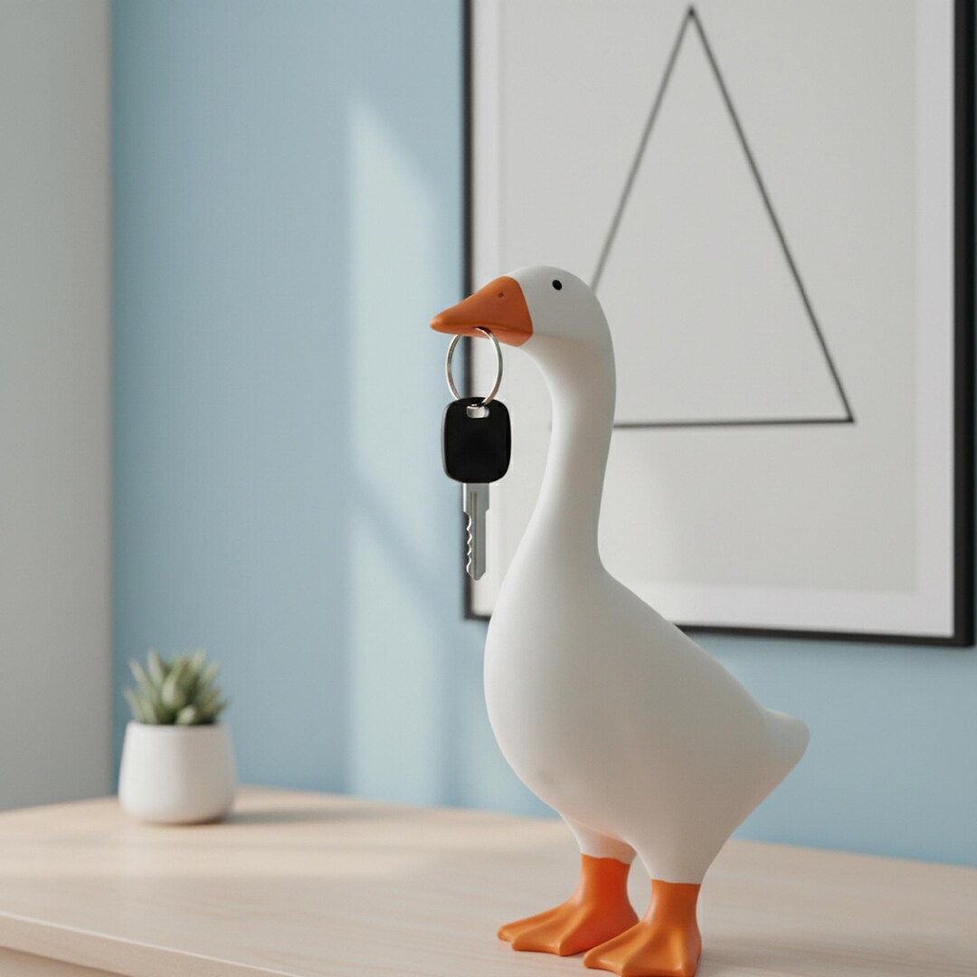 Resin Goose Key Holder, Whimsical Desk Ornament - Etsy