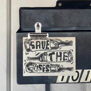 save the usps Postkarte