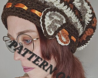 Bonnet ample en forme de chapeau champignon au crochet