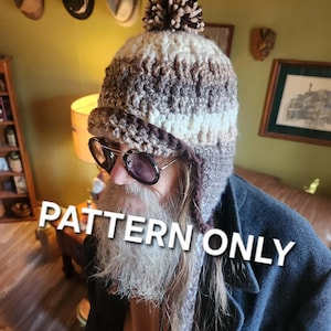 Alpine with a Twist Easy Earflap Hat Crochet Pattern