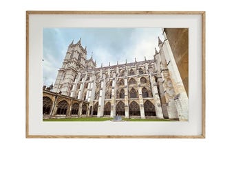 Westminster Abbey Print: Gothic Architecture Wall Art, London Landmark Travel Photography, Historic Cathedral Decor
