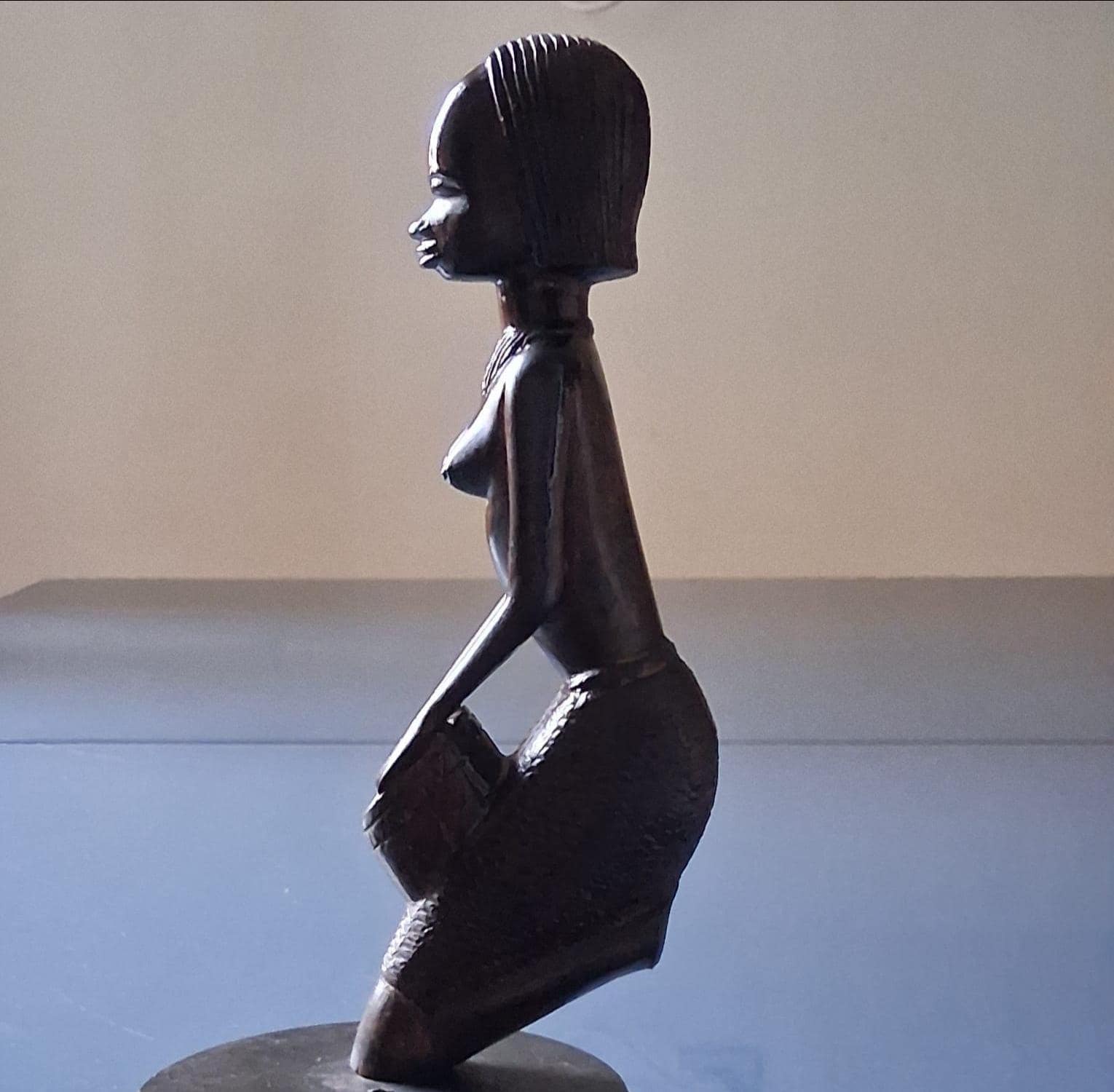 Afrikaans beeld De denker 43cm - Curiosa en Kunst.nl