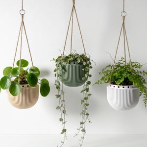 Indoor Hanging Planter, Modern Window Plant Pot, Scandinavian Plant Hanger for Pothos