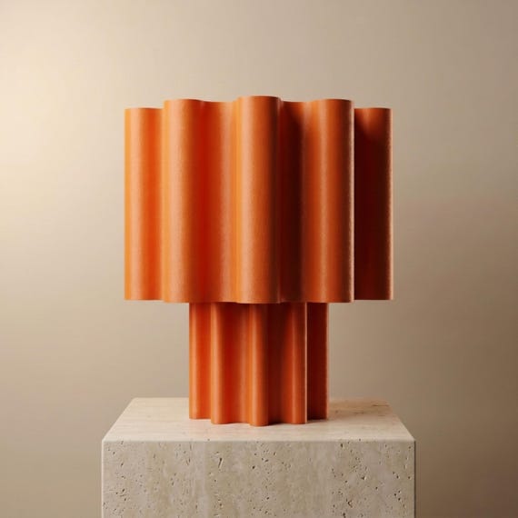 Sculptural Table Lamp, Modern Bedside Lamp, Ambient Lighting, Unique Home Decor, 3D Printed Lamp, Warm Glow Night Light, Minimalist Lamp
