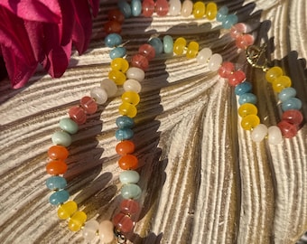 colorful beaded necklace
