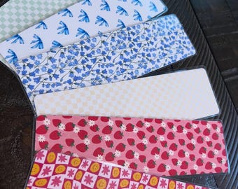 Handmade Laminated Bookmarks: Assorted Pattern Designs