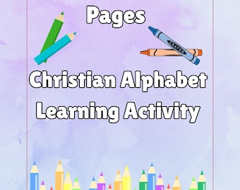Christian Alphabet ABC Coloring Sheets | Faith-Based Learning for Toddlers & Preschoolers | Printable PDF