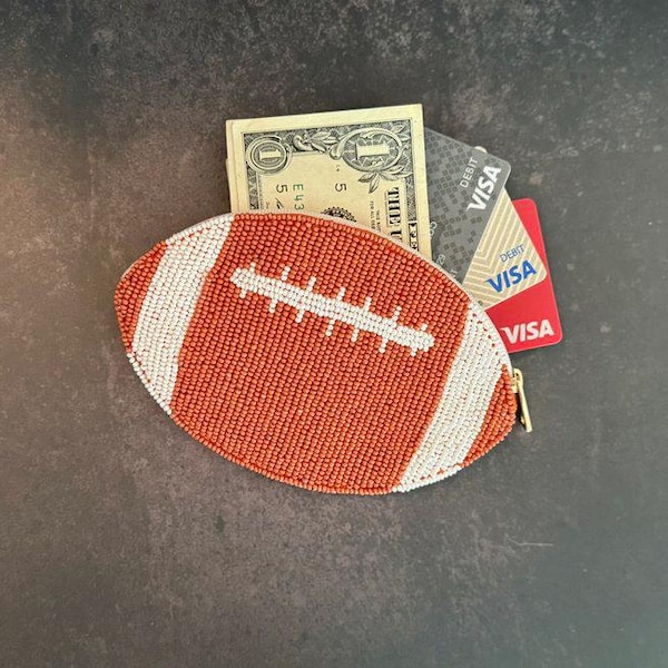 Football Beaded Wallet